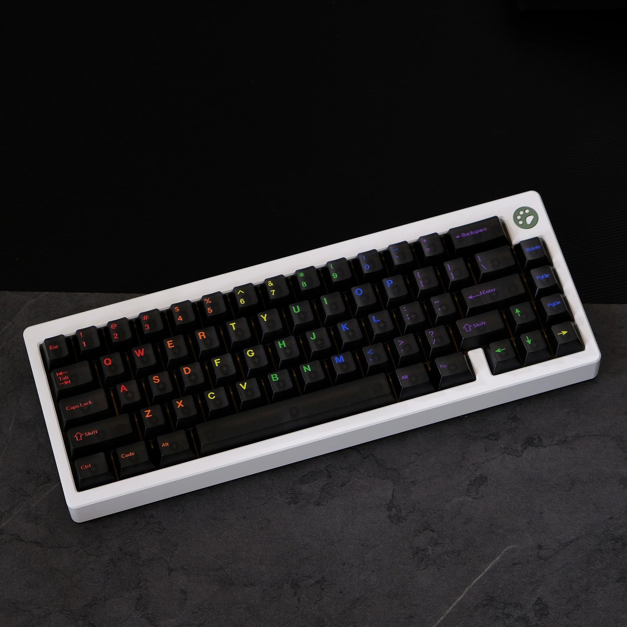 122 keys Cherry Profile ABS Fog-through Midnight Rainbow Keycap  for Mechanical Keyboard/ Magnetic shaft keyboard MX Switches