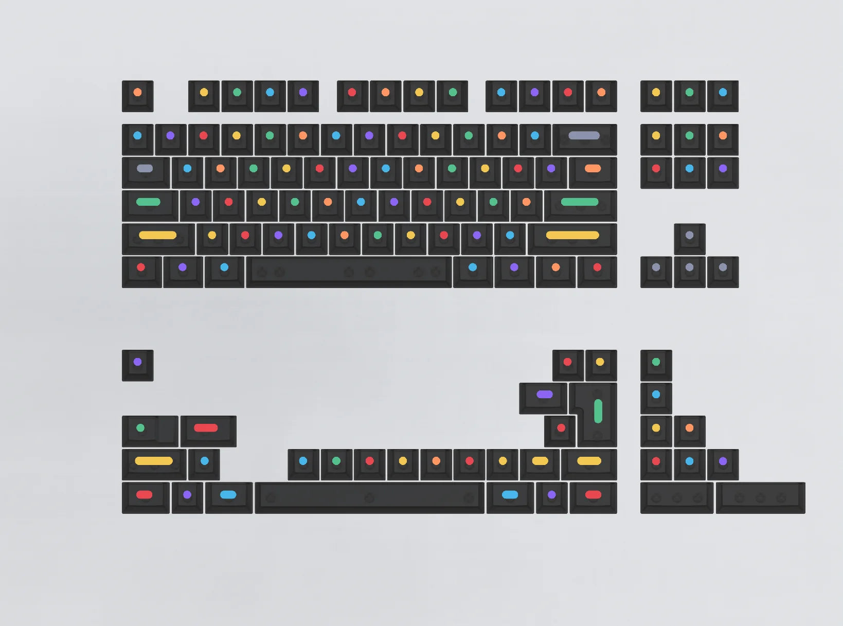 122 key ABS foggy Dot keycap Cherry profile keycaps for Mechanical Keyboard for Magnetic keyboard Cherry MX Switches