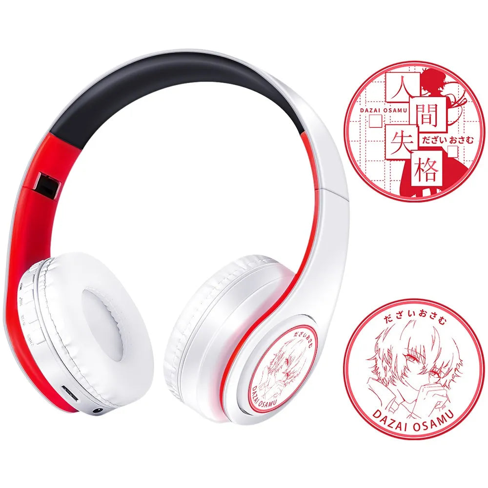 Free shipping Anime Bungo Stray Dogs Dazai Osamu Cosplay Stereo Wireless Headphone Bluetooth Headset Sport Earphone
