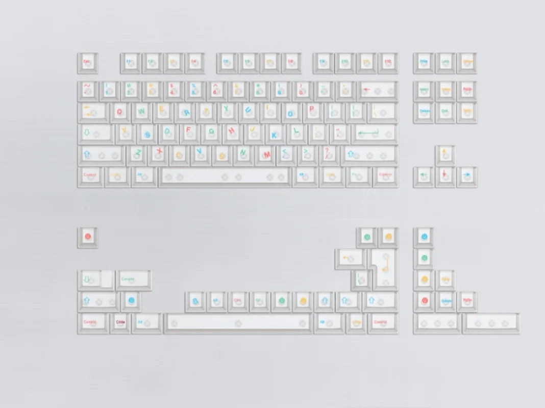 122 key ABS foggy Cool kids kids fun keycaps Cherry profile keycaps for Mechanical Keyboard for Magnetic keyboard Cherry MX Swit