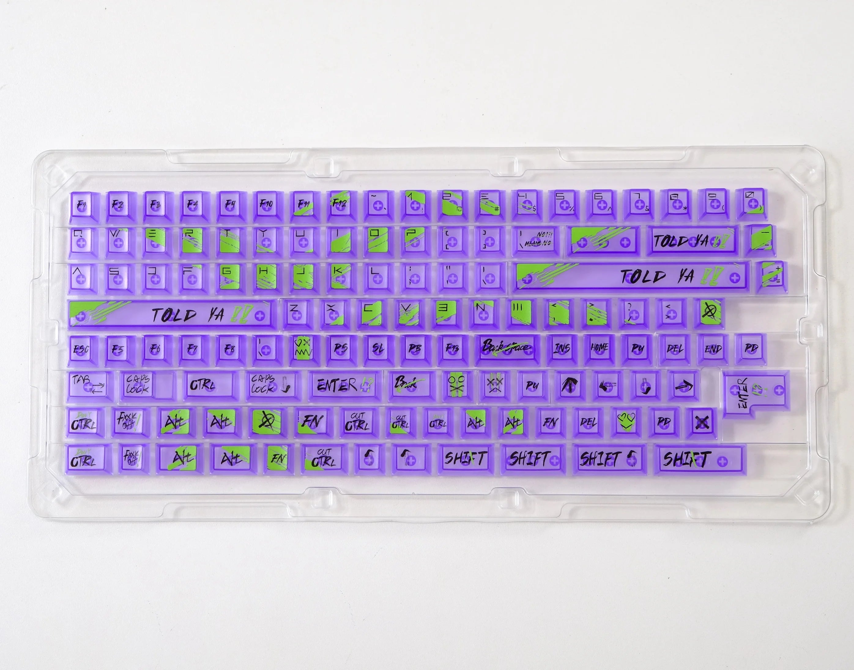122 key ABS foggy Purple Green Neon thugs Keycap Cherry profile keycaps for Mechanical Keyboard for Magnetic keyboard Cherry MX