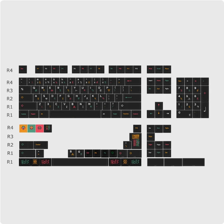 122 key ABS foggy Non-Elite Keycap Cherry profile keycaps for Mechanical Keyboard for Magnetic keyboard Cherry MX Switches